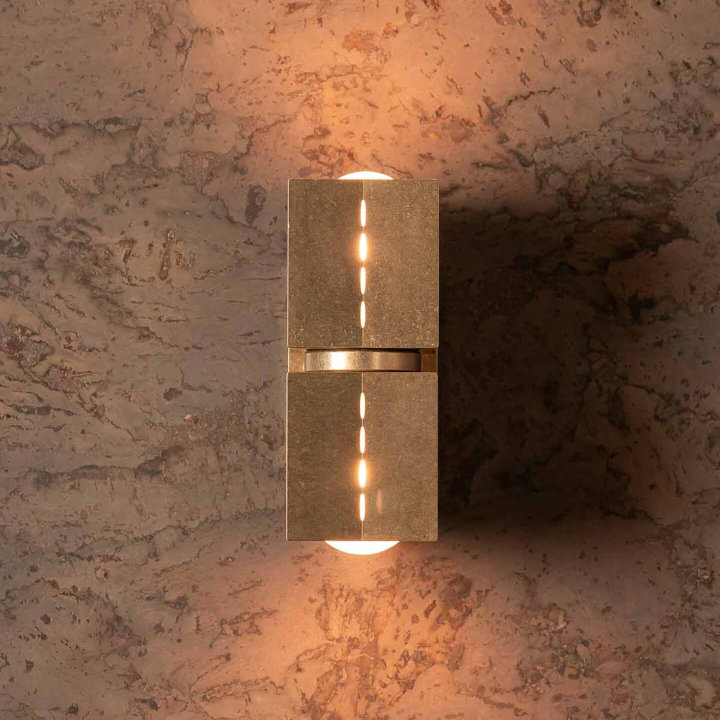 Polaris Wall Light, Small, Tumbled Brass